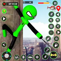 Super Stickman Rope Hero 3D [Взлом/МОД Все открыто] на Андроид
